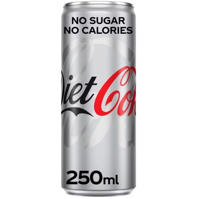 DIET COKE CAN 24 x 250ML SLIM LINE CAN