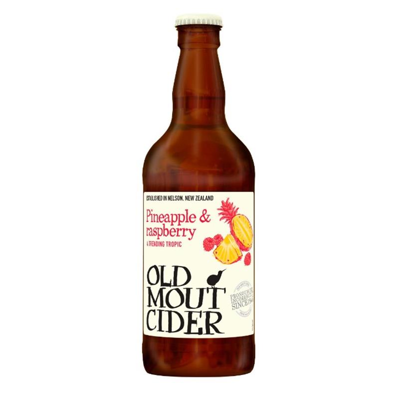 OLD MOUT CIDER PINEAPPLE & RASPBERRY 4% 12 x 500ML BOTTLE