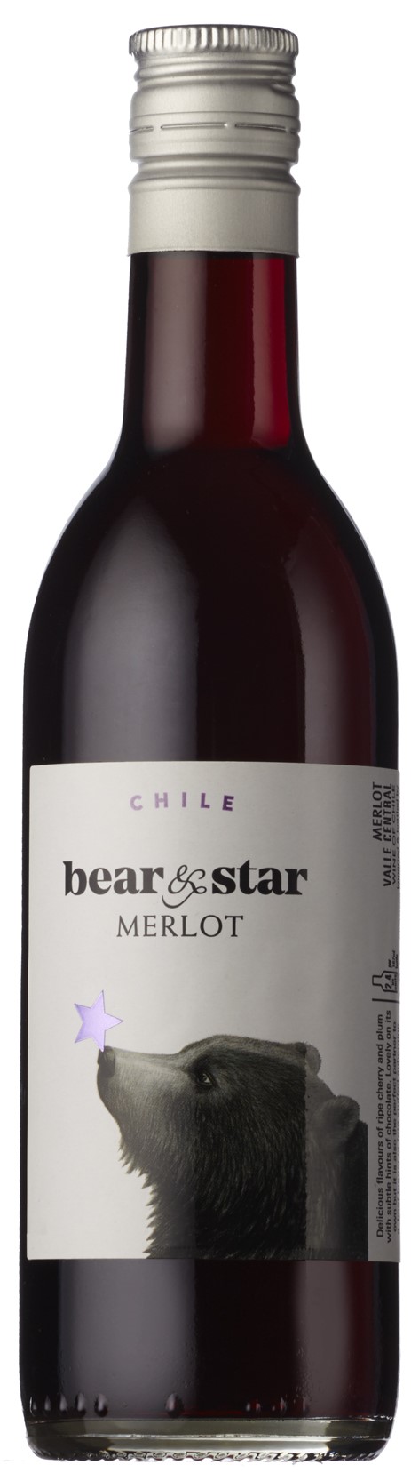 BEAR & STAR (USA) MERLOT 13% 24 x 187ML
