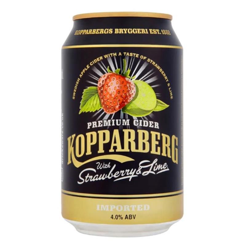 KOPPARBERG STRAWBERRY & LIME 4% 24x330ML CIDER CANS
