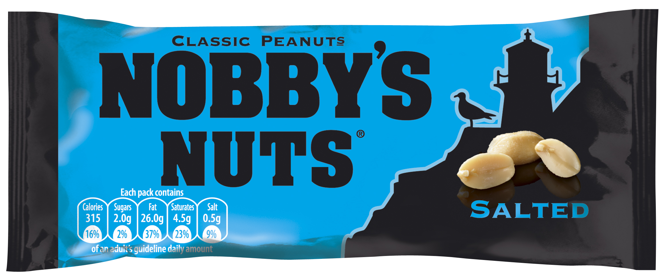 NOBBY'S SALTED SHELL NUTS 24 X 50G