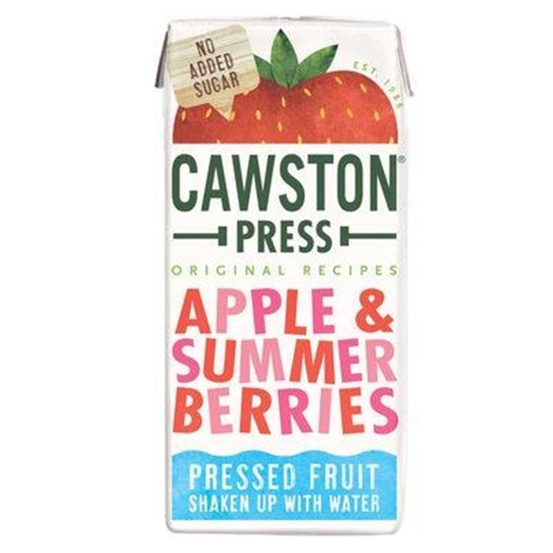 CAWSTON PRESS APPLE & SUMMER BERRIES CARTONS 18 x 200ML