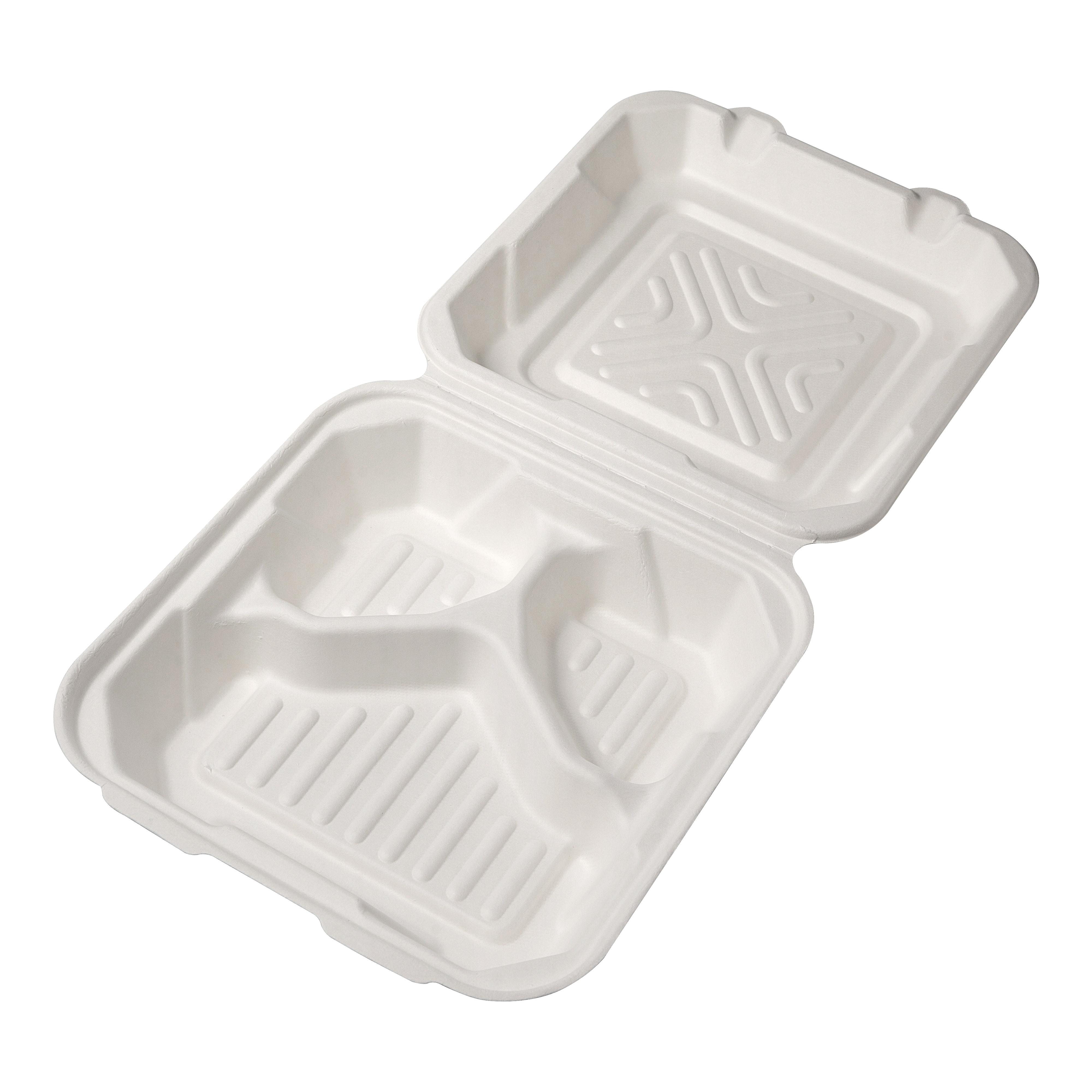 BAGASSE MEAL BOX 3 COMPARTMENT 50PK BMB3 HP4/3