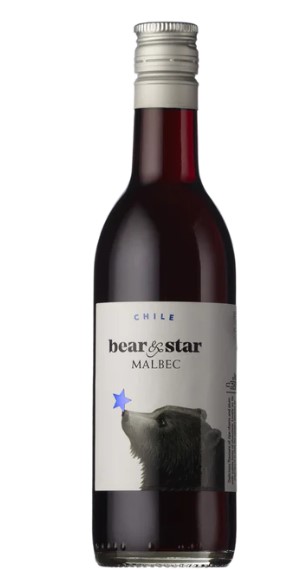 BEAR & STAR (USA) MALBEC 13% 24 x 187ML