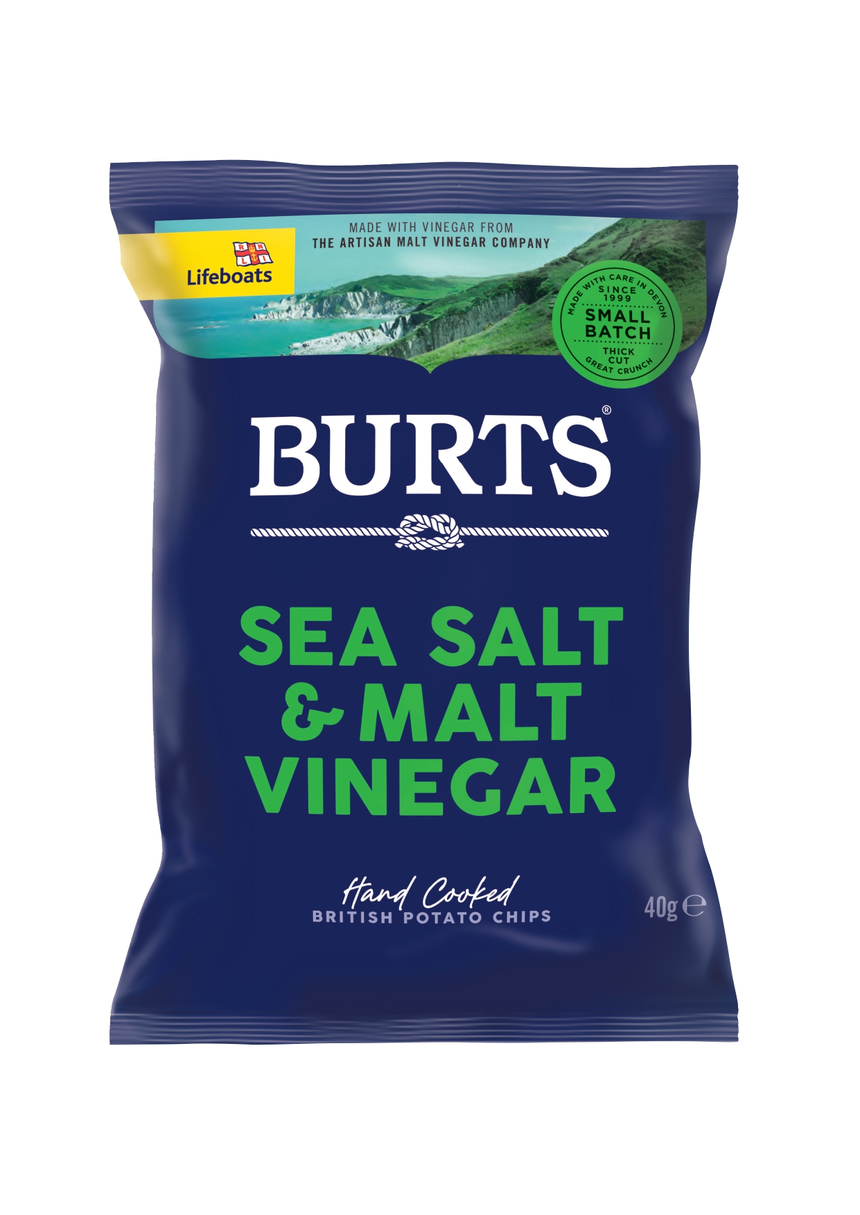 BURT'S SALT & MALT VINEGAR CRISPS 20 x 40G