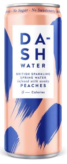 DASH INFUSED SPARKLING WATER PEACH 12x330ML
