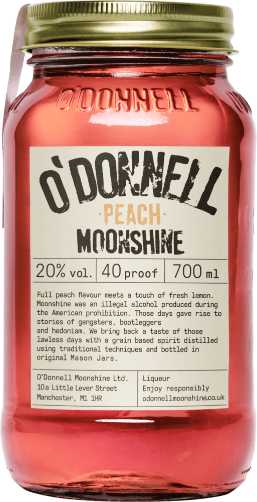 PEACH O'DONNELS MOONSHINE LIQUEUR 70CL 20%