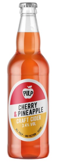 PULP CHERRY & PINEAPPLE CIDER 3.4% BOTTLES