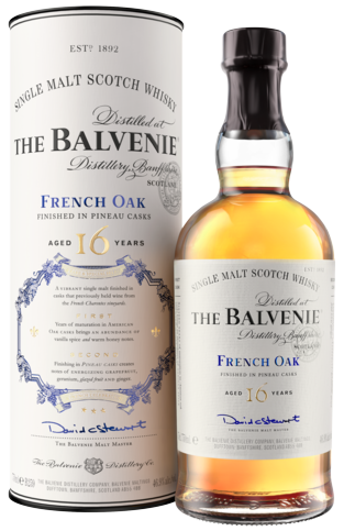 BALVENIE 16YR FRENCH OAK PINEAU CASK WHISKY 47.6% 70CL