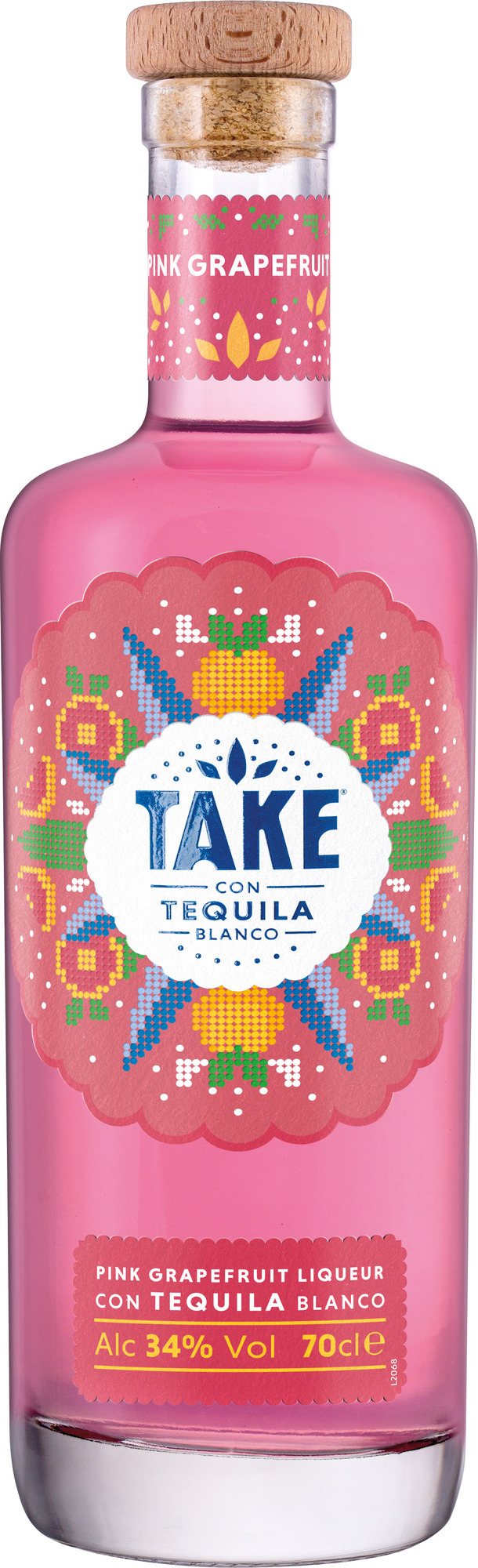 TAKE PINK GRAPEFRUIT TEQUILA LIQUEUR 34% 70CL